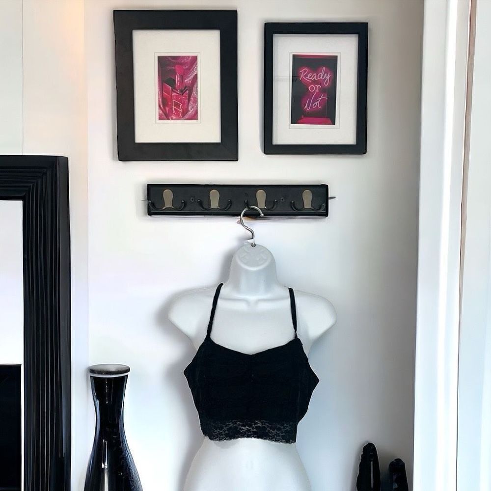 🔥4/$25 Decree Black Lace Lined Bralette Women's Medium